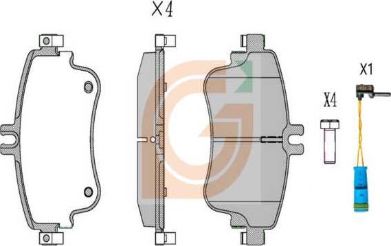 GAMA GA11289 - Kit de plaquettes de frein, frein à disque cwaw.fr