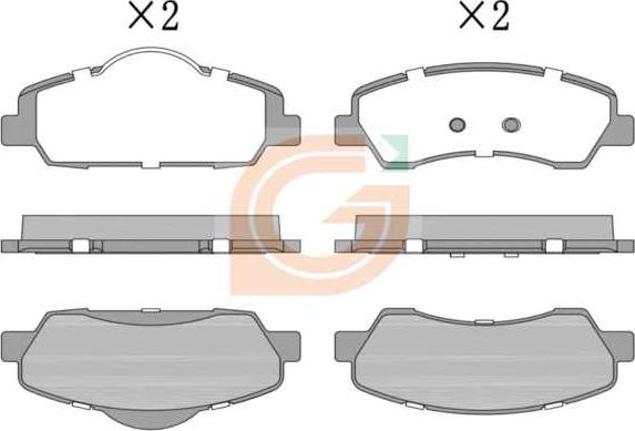 GAMA GA11281 - Kit de plaquettes de frein, frein à disque cwaw.fr