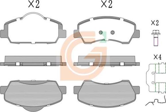 GAMA GA11282 - Kit de plaquettes de frein, frein à disque cwaw.fr