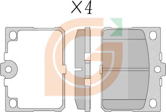 GAMA GA11258 - Kit de plaquettes de frein, frein à disque cwaw.fr