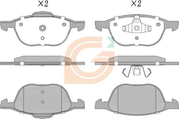 GAMA GA11236 - Kit de plaquettes de frein, frein à disque cwaw.fr