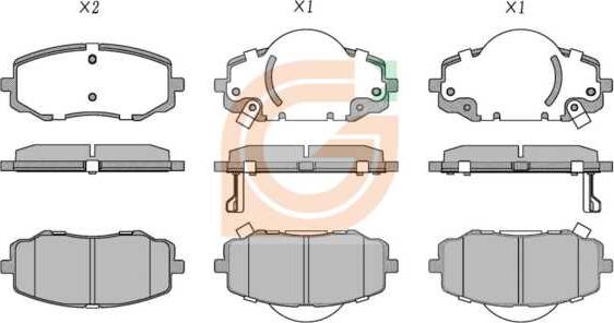 GAMA GA11238 - Kit de plaquettes de frein, frein à disque cwaw.fr