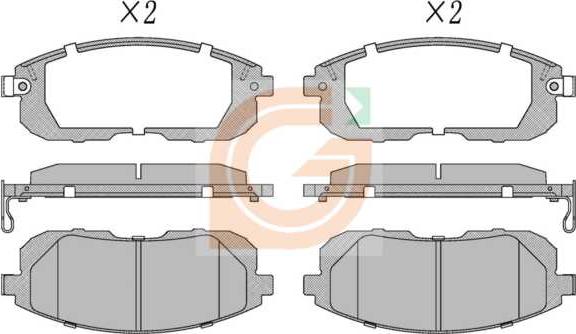 GAMA GA11225 - Kit de plaquettes de frein, frein à disque cwaw.fr