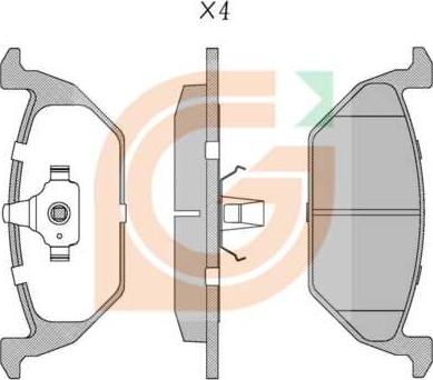 GAMA GA11750 - Kit de plaquettes de frein, frein à disque cwaw.fr