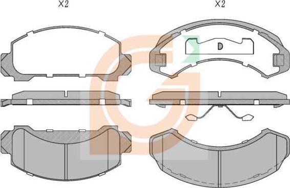 GAMA GA11712 - Kit de plaquettes de frein, frein à disque cwaw.fr