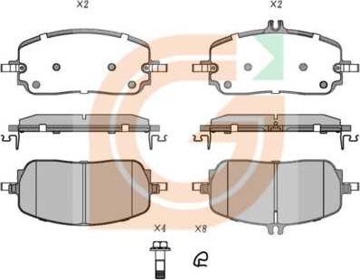 GAMA GA11786 - Kit de plaquettes de frein, frein à disque cwaw.fr