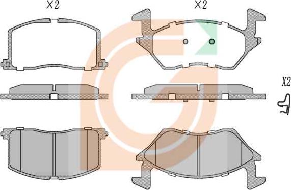 GAMA GA11783 - Kit de plaquettes de frein, frein à disque cwaw.fr