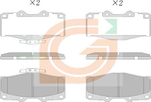 GAMA GA11739 - Kit de plaquettes de frein, frein à disque cwaw.fr