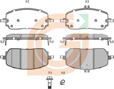 GAMA GA12027 - Kit de plaquettes de frein, frein à disque cwaw.fr