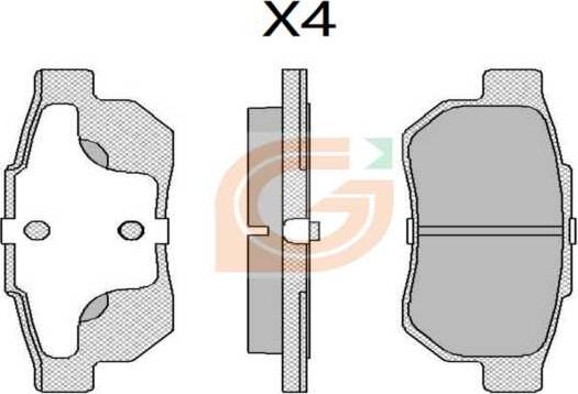 GAMA GA20905 - Kit de plaquettes de frein, frein à disque cwaw.fr