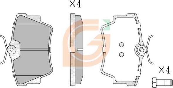 GAMA GA20906 - Kit de plaquettes de frein, frein à disque cwaw.fr