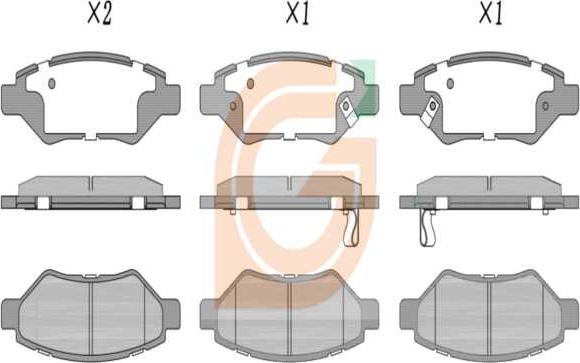 GAMA GA20499 - Kit de plaquettes de frein, frein à disque cwaw.fr