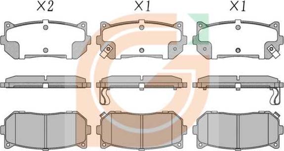 GAMA GA20440 - Kit de plaquettes de frein, frein à disque cwaw.fr