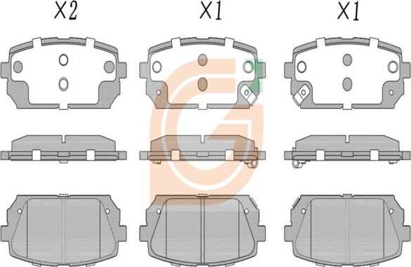 GAMA GA20441 - Kit de plaquettes de frein, frein à disque cwaw.fr