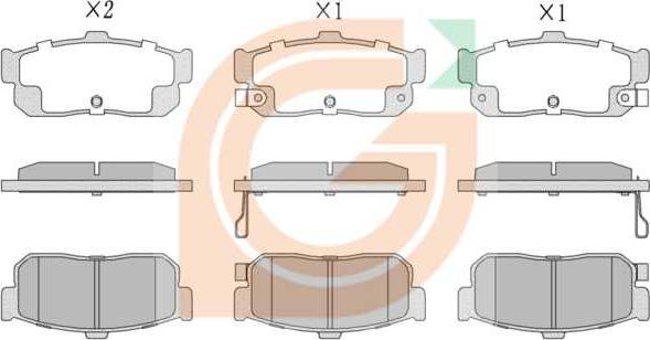 GAMA GA20447 - Kit de plaquettes de frein, frein à disque cwaw.fr