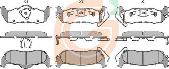 GAMA GA20454 - Kit de plaquettes de frein, frein à disque cwaw.fr