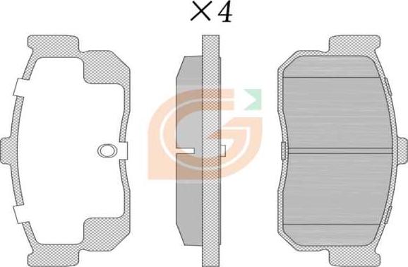 GAMA GA20456 - Kit de plaquettes de frein, frein à disque cwaw.fr