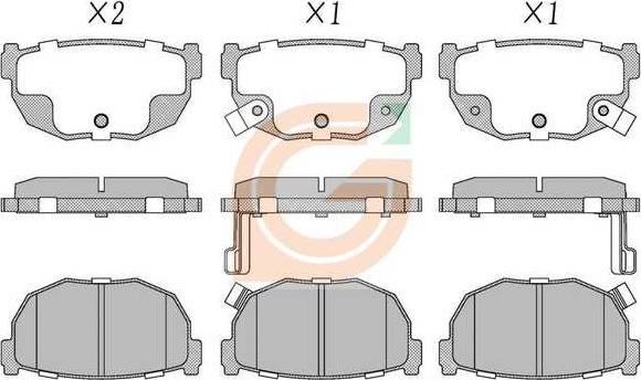 GAMA GA20451 - Kit de plaquettes de frein, frein à disque cwaw.fr