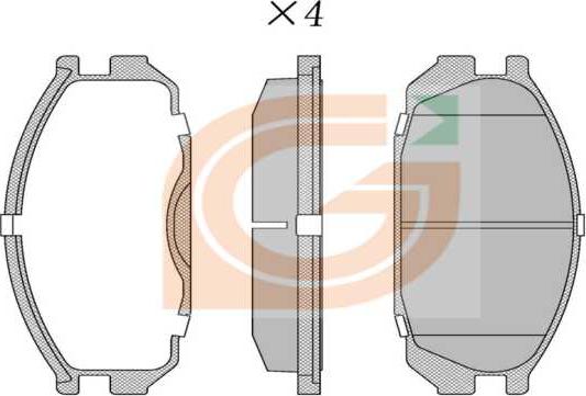 GAMA GA20458 - Kit de plaquettes de frein, frein à disque cwaw.fr