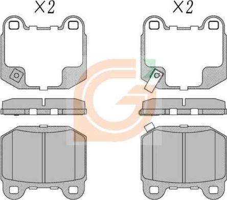 GAMA GA20452 - Kit de plaquettes de frein, frein à disque cwaw.fr