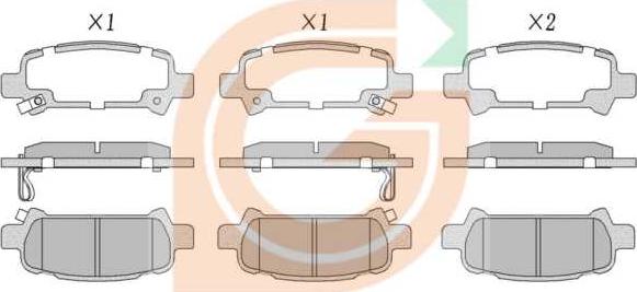 GAMA GA20469 - Kit de plaquettes de frein, frein à disque cwaw.fr