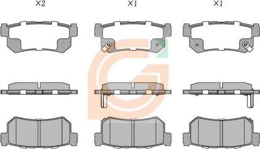 GAMA GA20464 - Kit de plaquettes de frein, frein à disque cwaw.fr