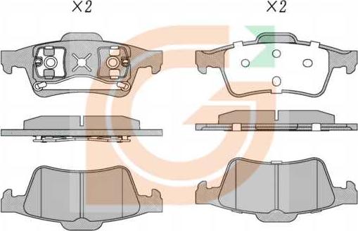 GAMA GA20403 - Kit de plaquettes de frein, frein à disque cwaw.fr