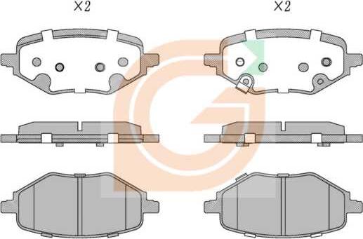 GAMA GA20414 - Kit de plaquettes de frein, frein à disque cwaw.fr