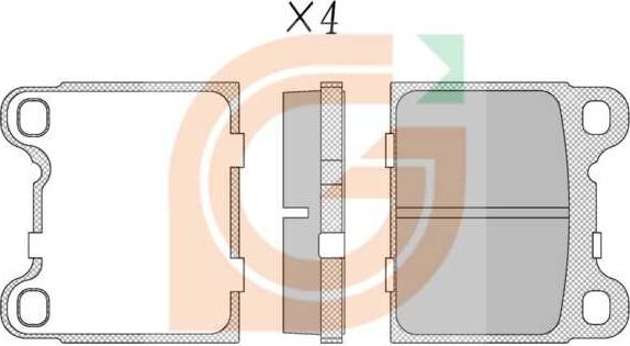 GAMA GA20484 - Kit de plaquettes de frein, frein à disque cwaw.fr