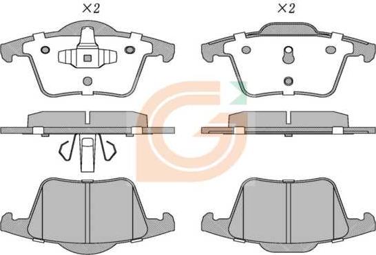 GAMA GA20483 - Kit de plaquettes de frein, frein à disque cwaw.fr