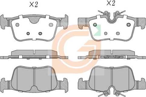 GAMA GA20482 - Kit de plaquettes de frein, frein à disque cwaw.fr