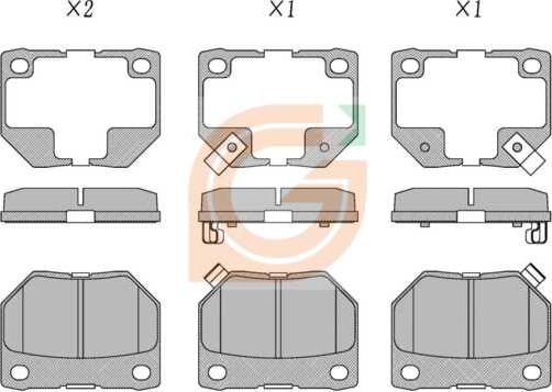 GAMA GA20471 - Kit de plaquettes de frein, frein à disque cwaw.fr