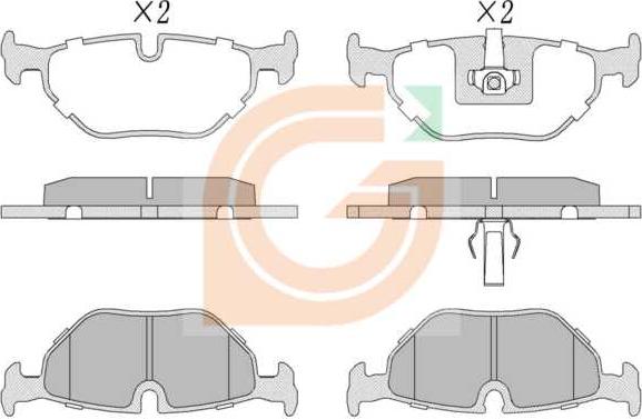 GAMA GA20478 - Kit de plaquettes de frein, frein à disque cwaw.fr