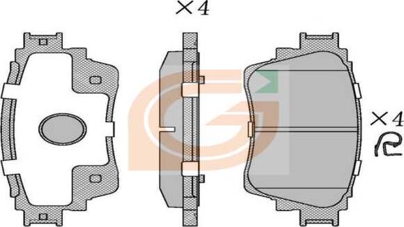 GAMA GA20472 - Kit de plaquettes de frein, frein à disque cwaw.fr