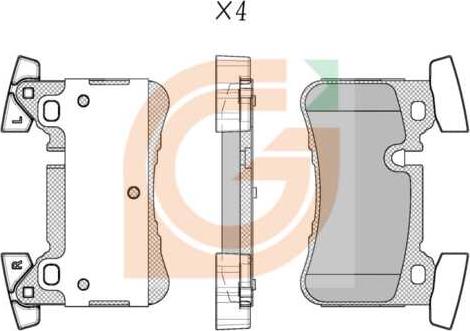 GAMA GA20544 - Kit de plaquettes de frein, frein à disque cwaw.fr