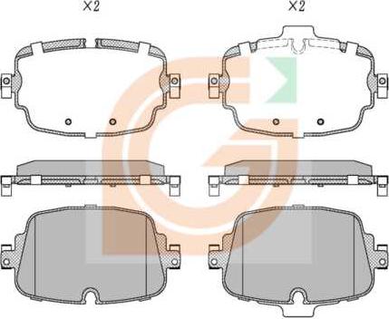 GAMA GA20546 - Kit de plaquettes de frein, frein à disque cwaw.fr