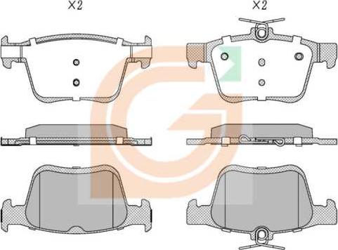 GAMA GA20543 - Kit de plaquettes de frein, frein à disque cwaw.fr