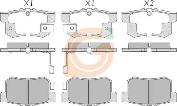 GAMA GA20580 - Kit de plaquettes de frein, frein à disque cwaw.fr