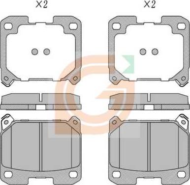 GAMA GA20588 - Kit de plaquettes de frein, frein à disque cwaw.fr