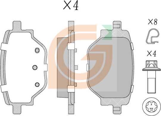 GAMA GA20532 - Kit de plaquettes de frein, frein à disque cwaw.fr