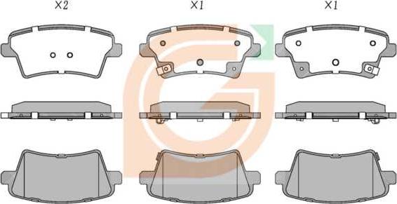 GAMA GA20523 - Kit de plaquettes de frein, frein à disque cwaw.fr