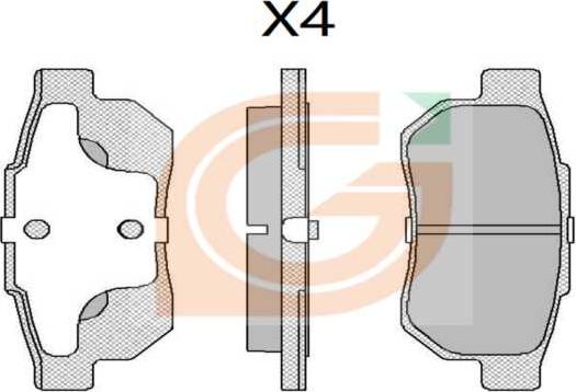 GAMA GA20574 - Kit de plaquettes de frein, frein à disque cwaw.fr