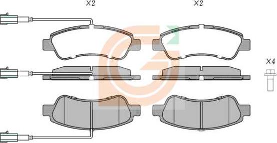 GAMA GA20690 - Kit de plaquettes de frein, frein à disque cwaw.fr