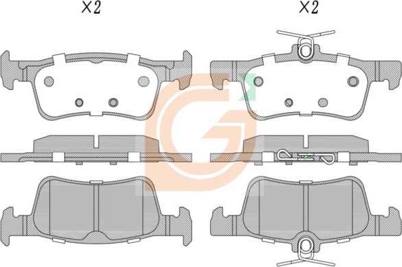 GAMA GA20691 - Kit de plaquettes de frein, frein à disque cwaw.fr