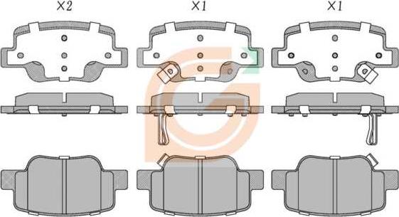 GAMA GA20644 - Kit de plaquettes de frein, frein à disque cwaw.fr