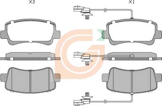 GAMA GA20645 - Kit de plaquettes de frein, frein à disque cwaw.fr