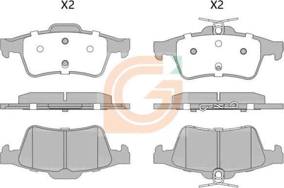 GAMA GA20654 - Kit de plaquettes de frein, frein à disque cwaw.fr