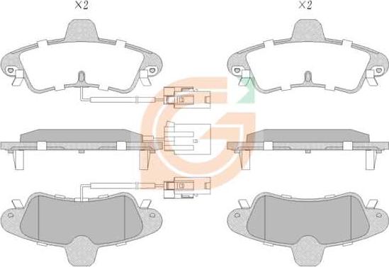 GAMA GA20660 - Kit de plaquettes de frein, frein à disque cwaw.fr