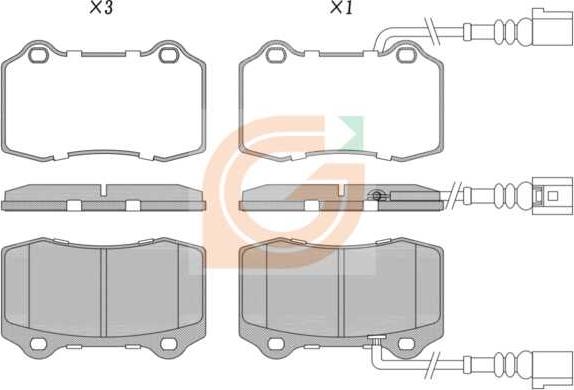 GAMA GA20661 - Kit de plaquettes de frein, frein à disque cwaw.fr