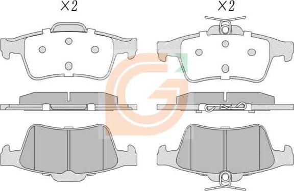 GAMA GA20605 - Kit de plaquettes de frein, frein à disque cwaw.fr